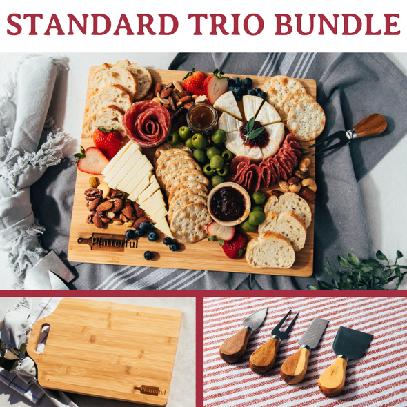 Charcuterie Kit + Handcrafted Wooden Board Bundles