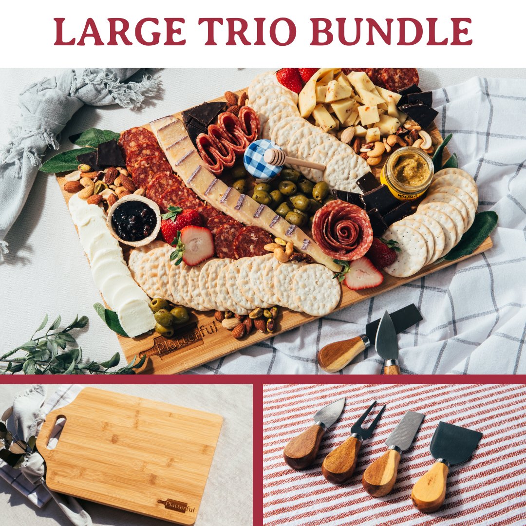 Charcuterie Kit + Handcrafted Wooden Board Bundles