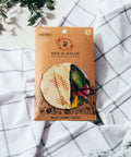 A 3-pack of Bee's Wrap food storage wrap. 