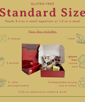 Standard Gluten-free Platterful box. Feeds 2-4 as a small appetizer or 1-2 as a meal.