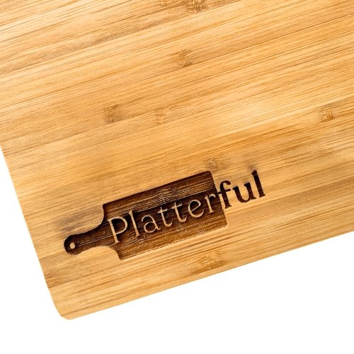 Handcrafted Wooden Board with Platterful logo on the bottom left corner