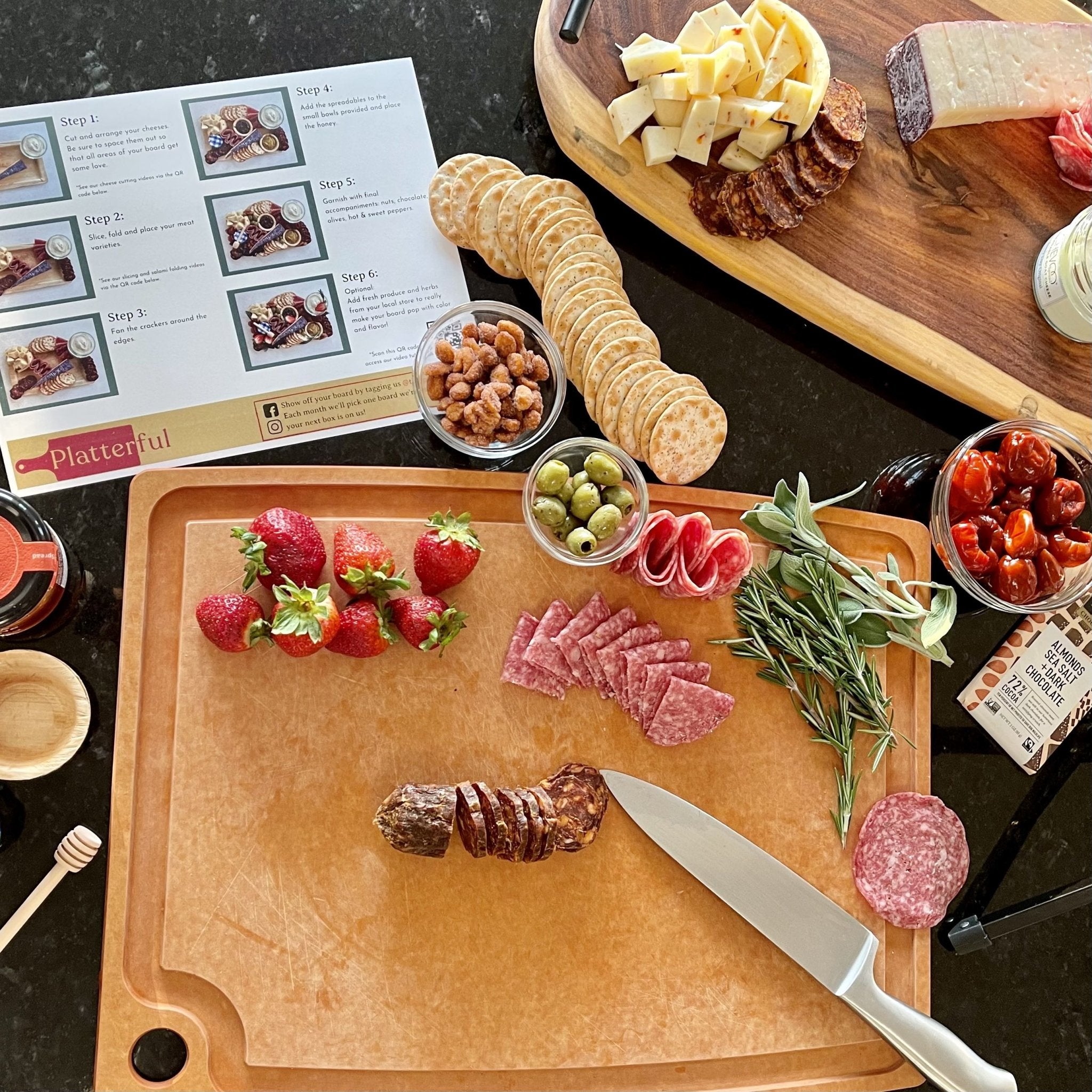 A step-by-step tutorial on how to build your own delicious charcuterie board.