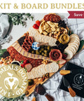 Cheese, meat, crackers, spreadables, olives, nuts, chocolates and a handcrafted wooden board Everything you need to create the best charcuterie board