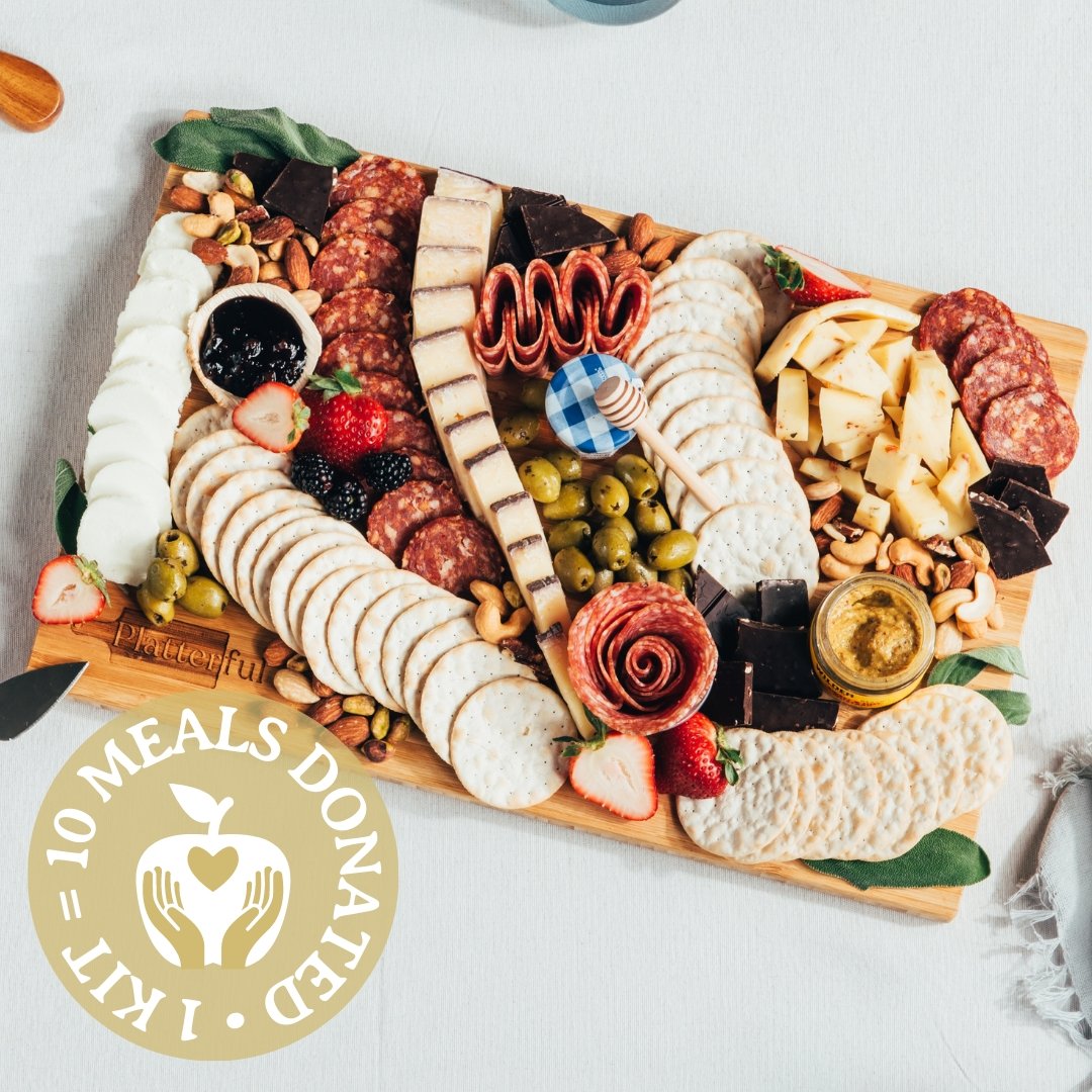 Cheese, meat, crackers, spreadables, olives, nuts and chocolates. Everything you need to create the best charcuterie board that is sure to leave your friends and family drooling!