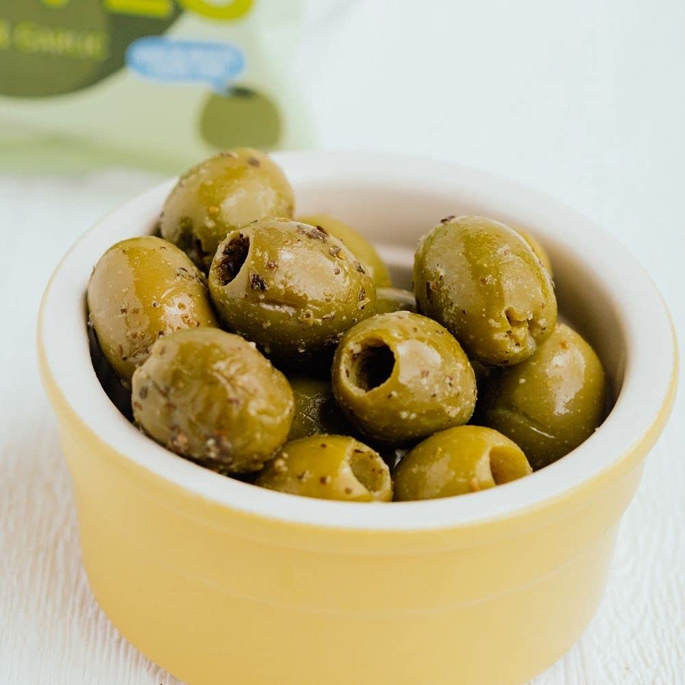 OLOVES Greek Green Pitted Olives