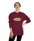Maroon Crew Neck Sweatshirt with Golden Platterful logo in the middle