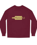 Maroon Crew Neck Sweatshirt with Golden Platterful logo in the middle