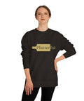 Black Crew Neck Sweatshirt with Golden Platterful logo in the middle